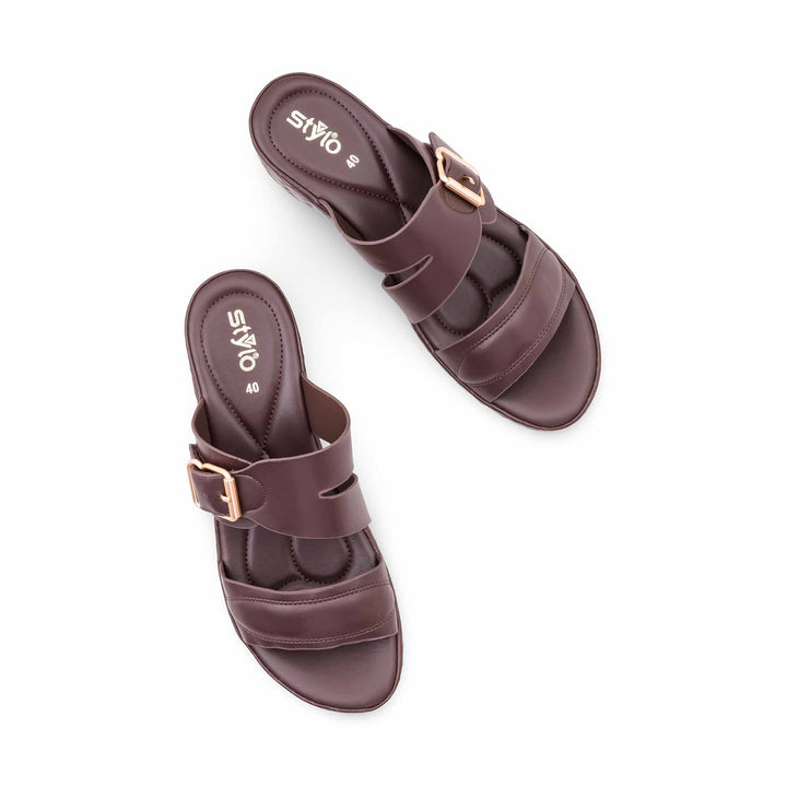 Tan Formal Slipper For Ladies PU0735
