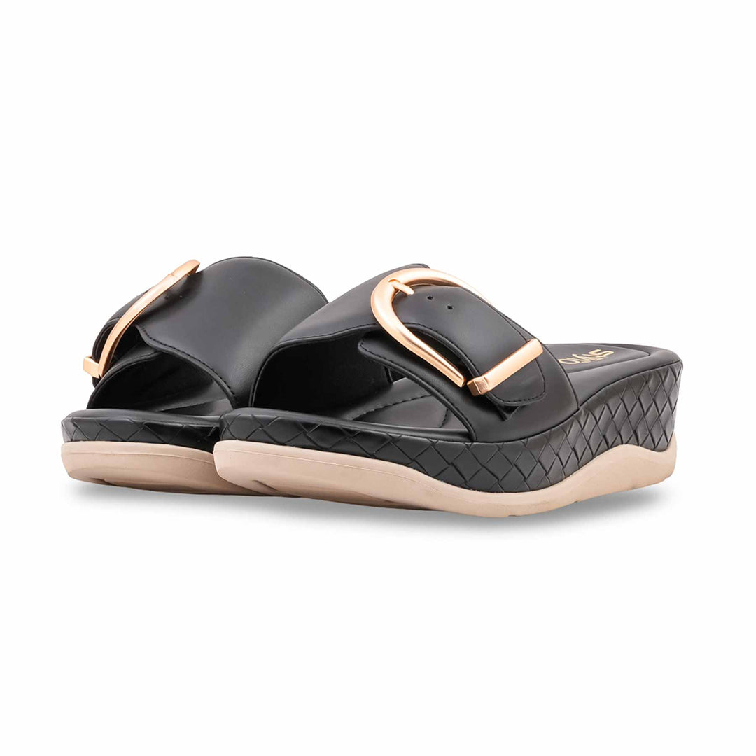 Black Formal Slipper For Women PU0736