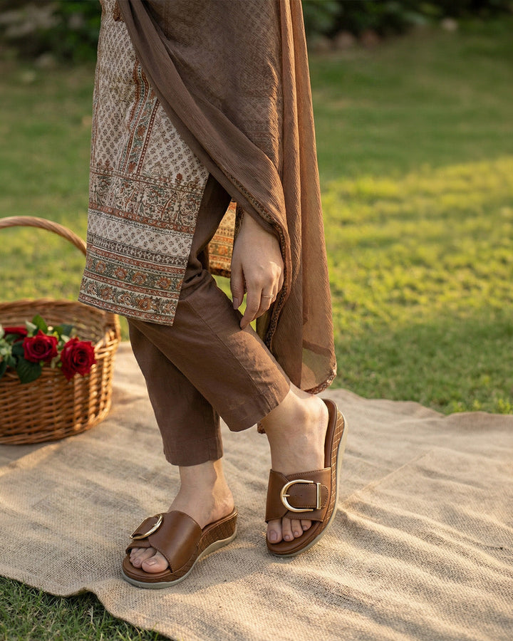 Mustard Formal Slipper For Women PU0736