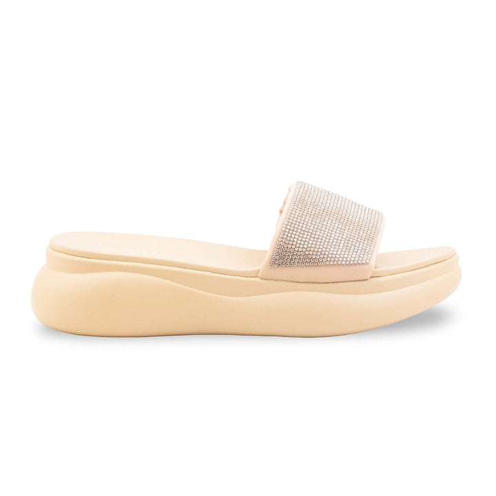 Beige Formal Slipper For Women PU0737