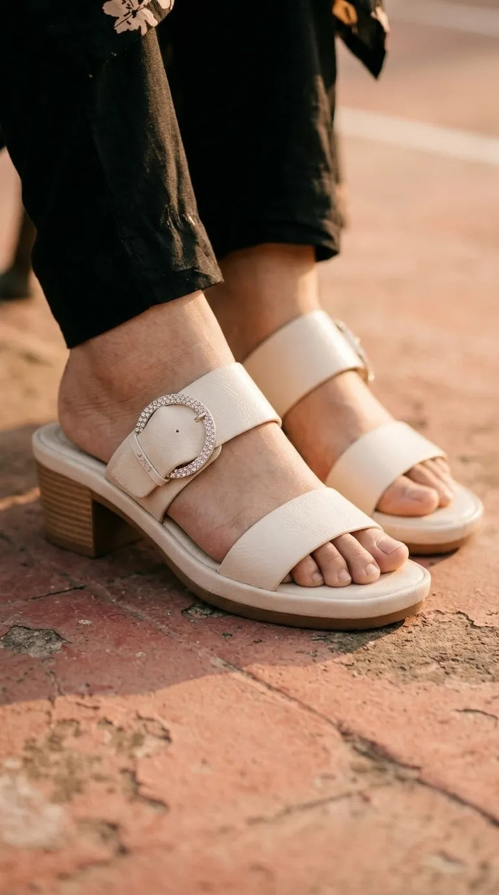 White Formal Slipper For Women PU0739