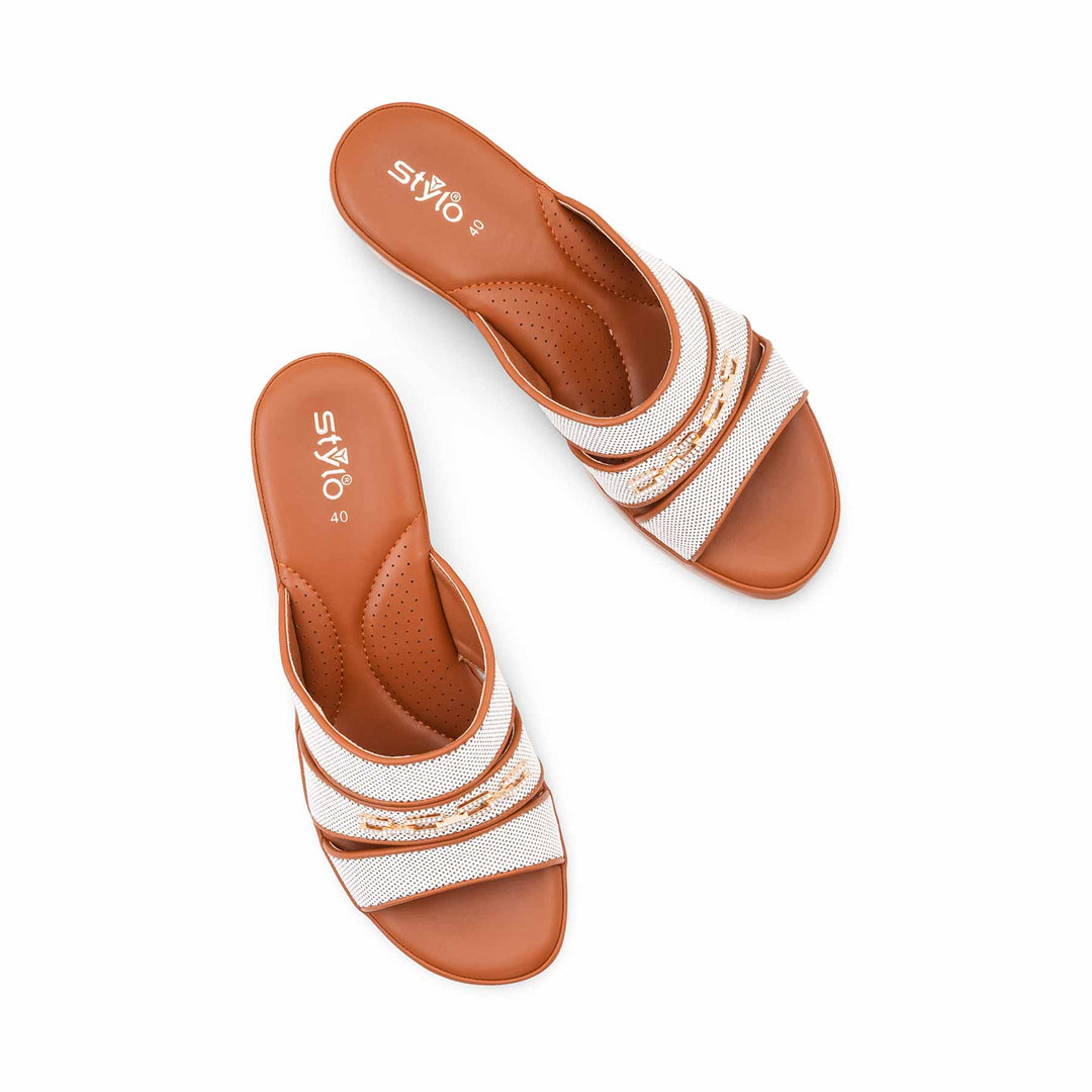 Tan Formal Slipper For Ladies PU0741