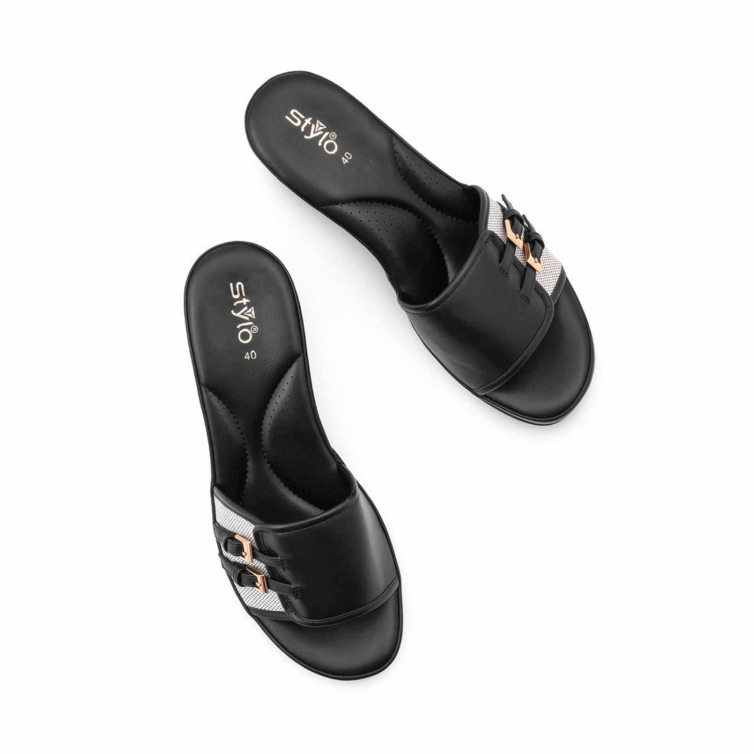 Black Formal Slipper For Ladies PU0742