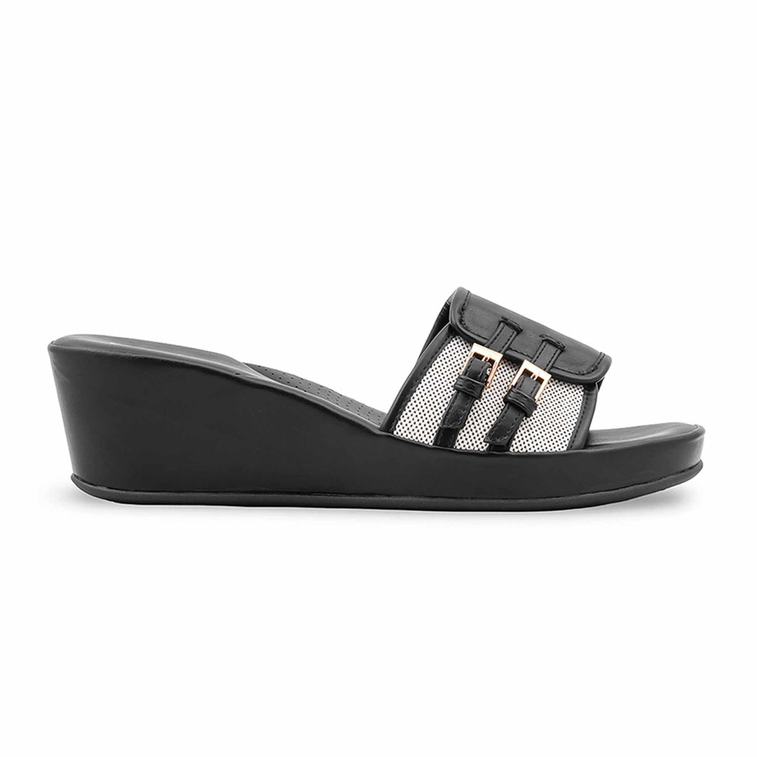 Black Formal Slipper For Ladies PU0742