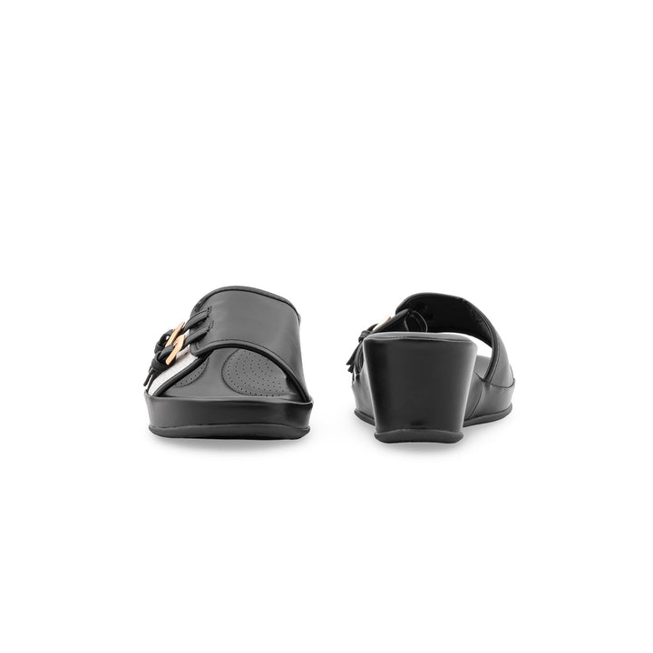 Black Formal Slipper For Ladies PU0742