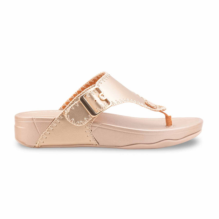Golden Formal Chappal For Women PU0743