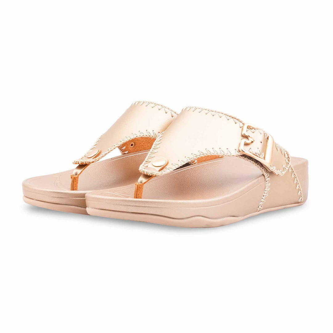 Golden Formal Chappal For Women PU0743