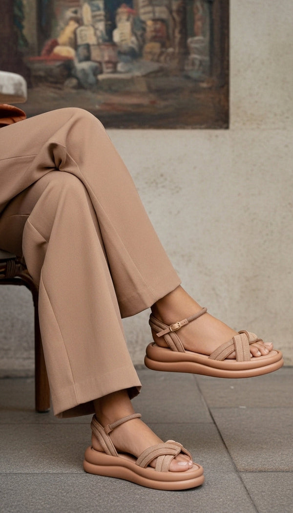 Beige Formal Sandal For Women PU0744