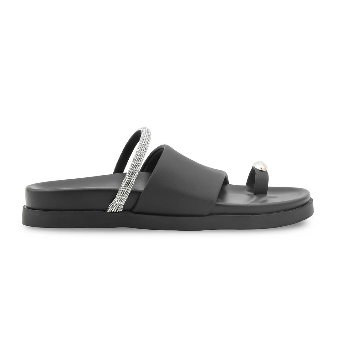 Black Formal Chappal For Women PU0745