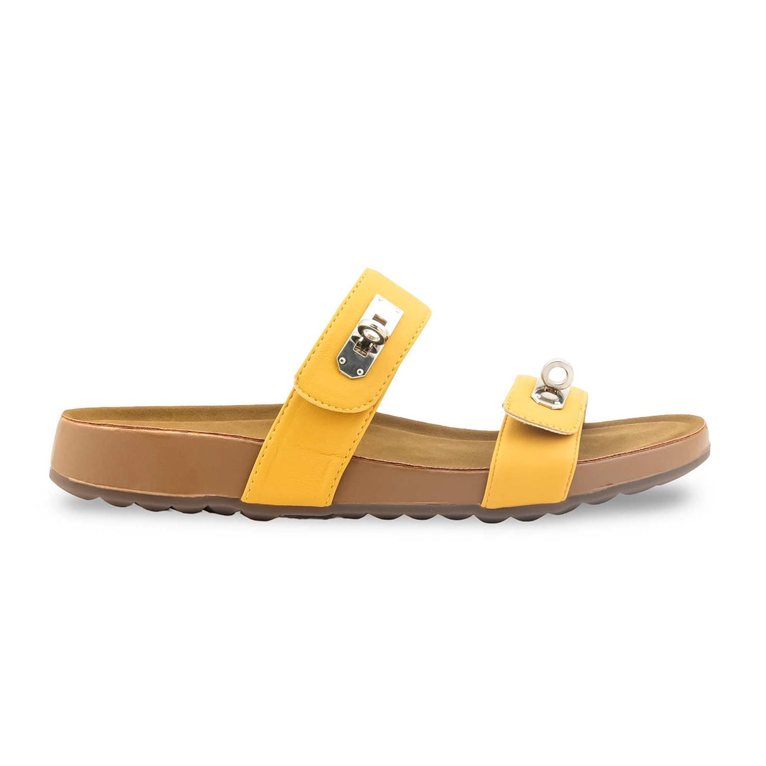 Mustard Formal Slipper For Ladies PU0747
