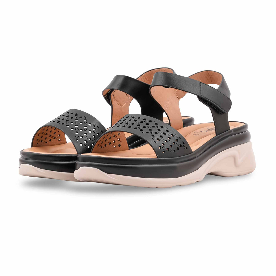 Black Formal Sandal For Ladies PU0749
