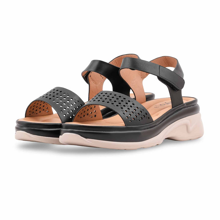 Black Formal Sandal For Ladies PU0749