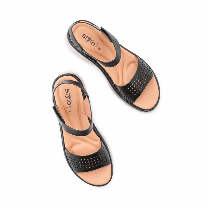 Black Formal Sandal For Ladies PU0749