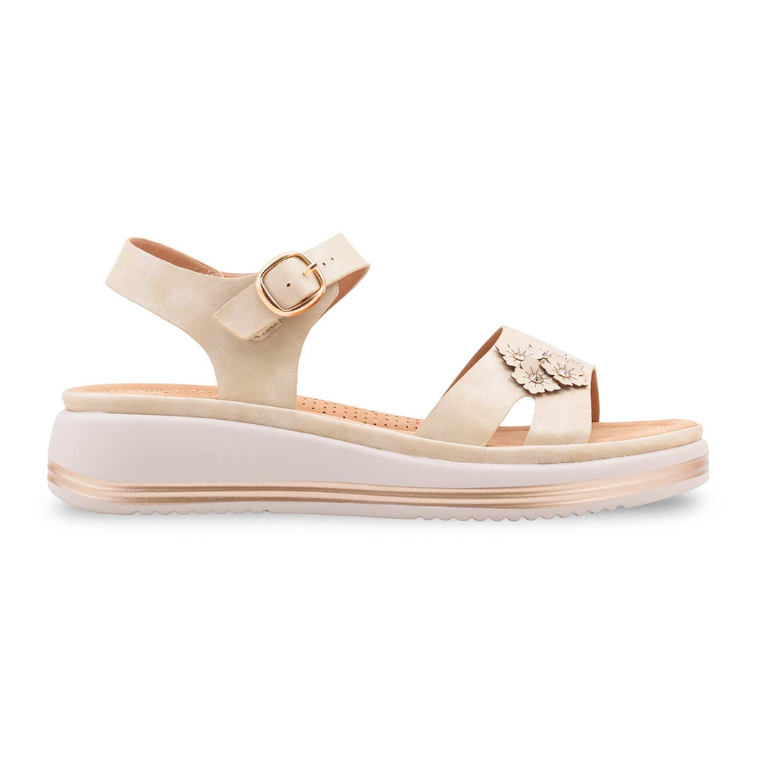 Beige Formal Sandal For Ladies PU0751
