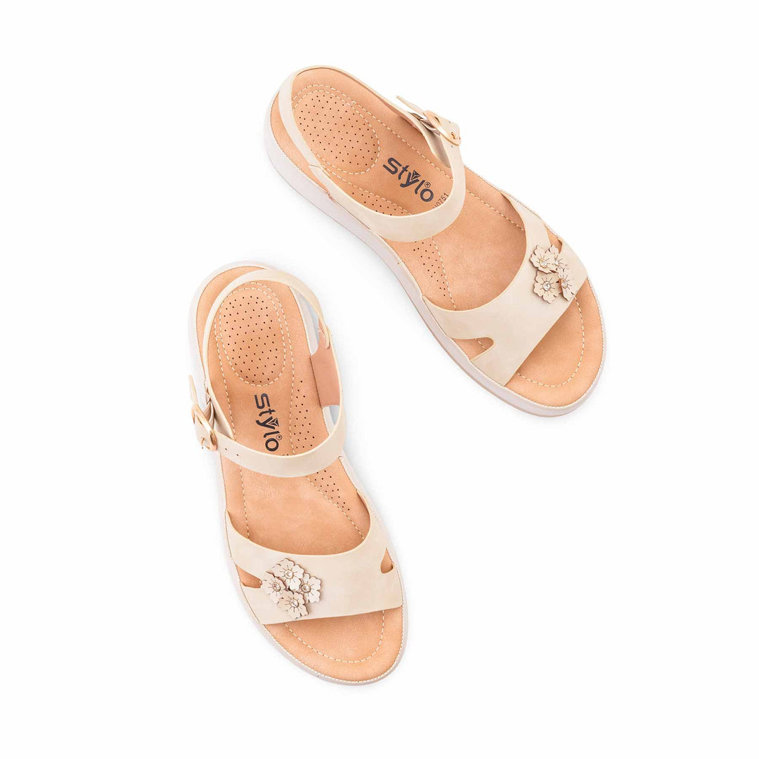 Beige Formal Sandal For Ladies PU0751
