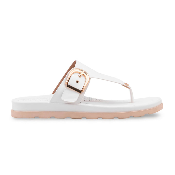 White Formal Chappal For Women PU0754