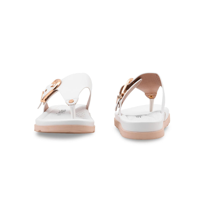 White Formal Chappal For Women PU0754