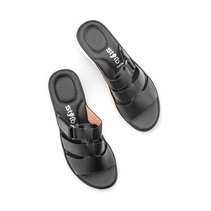 Black Formal Slipper For Women PU0756