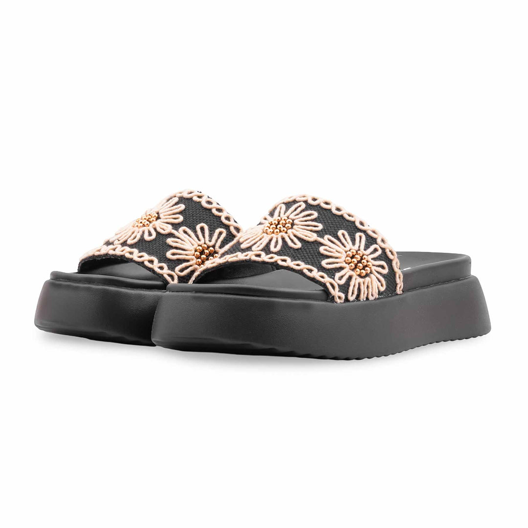 Black Formal Slipper For Ladies PU0762