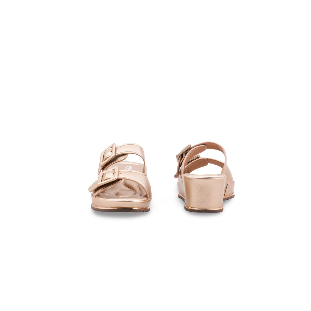 Golden Formal Slipper For Ladies PU0763