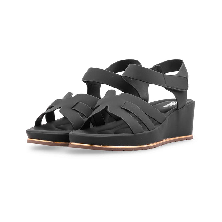 Black Formal Slipper For Ladies PU0764