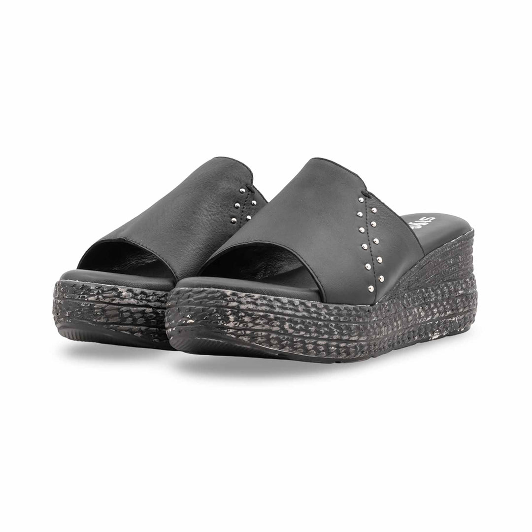 Black Formal Slipper For Women PU0771