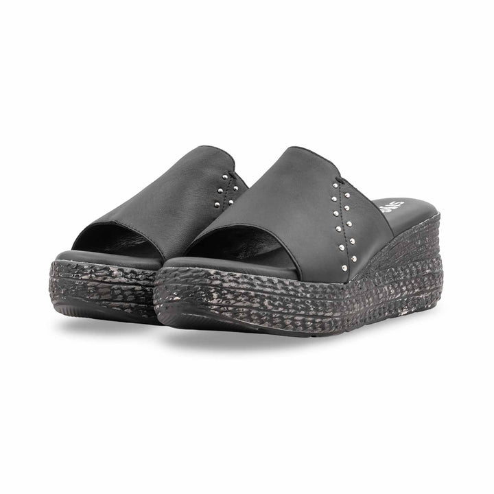 Black Formal Slipper For Women PU0771