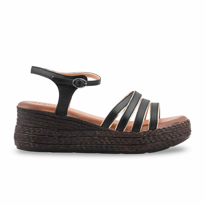 Black Formal Sandal For Ladies PU0772