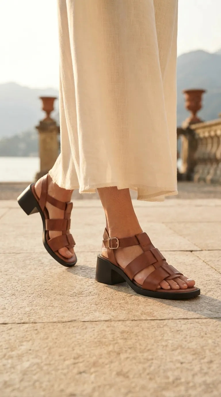 Brown Formal Sandal For Women PU0774