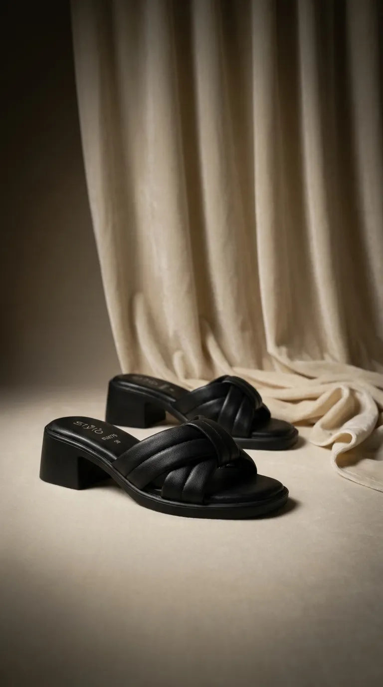 Black Formal Slipper For Women PU0775