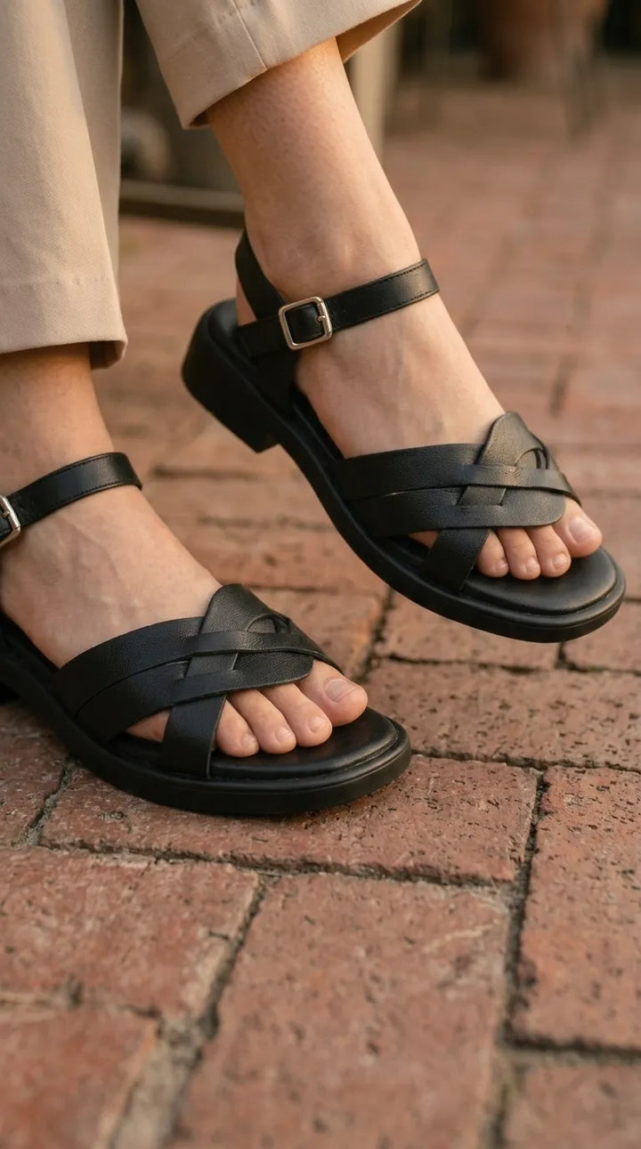 Black Formal Sandal For Women PU0778