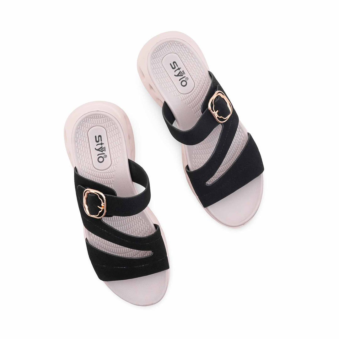 Black Formal Slipper For Ladies PU0779