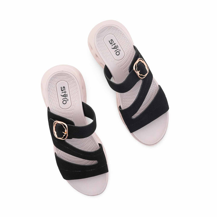 Black Formal Slipper For Ladies PU0779