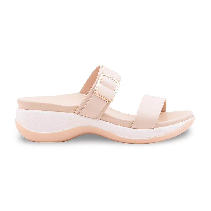 Cream Formal Slipper For Ladies PU0784