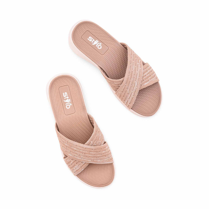 Coffee Formal Slipper For Ladies PU0794