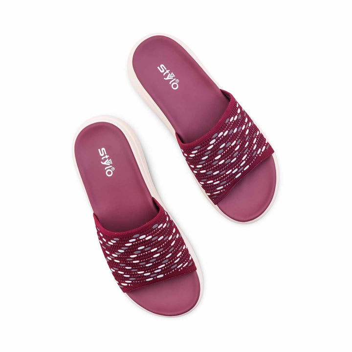 Maroon Formal Slipper For Ladies PU0795