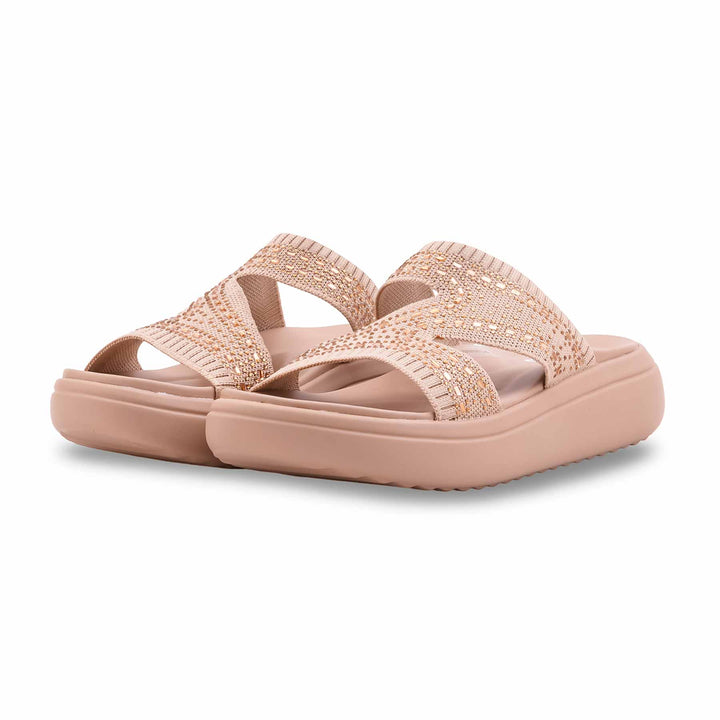 Beige Formal Slipper For Ladies PU0800
