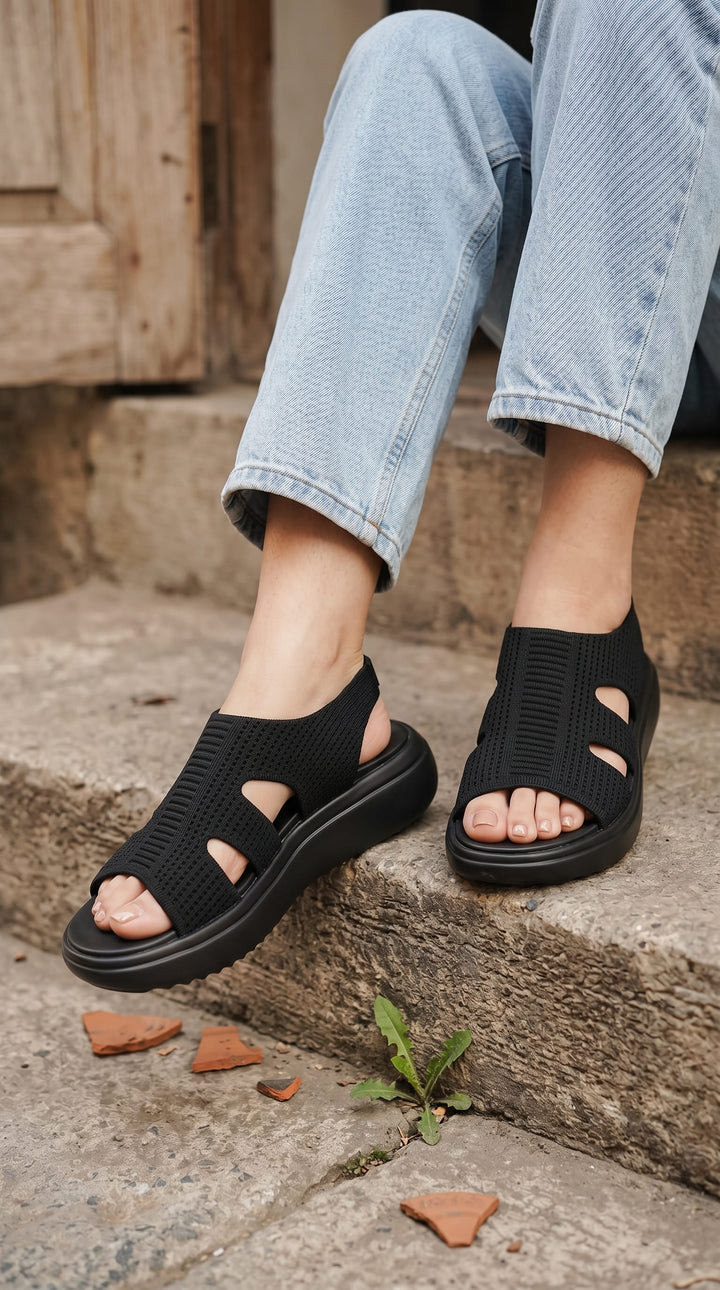 Black Formal Sandal For Ladies PU0803