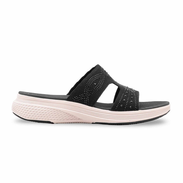 Black Formal Slipper For Ladies PU0811