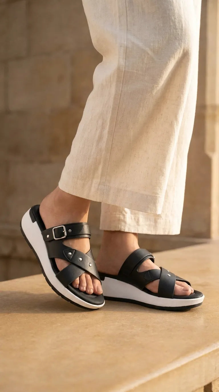 Black Formal Slipper For Women PU0814