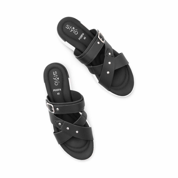Black Formal Slipper For Women PU0814