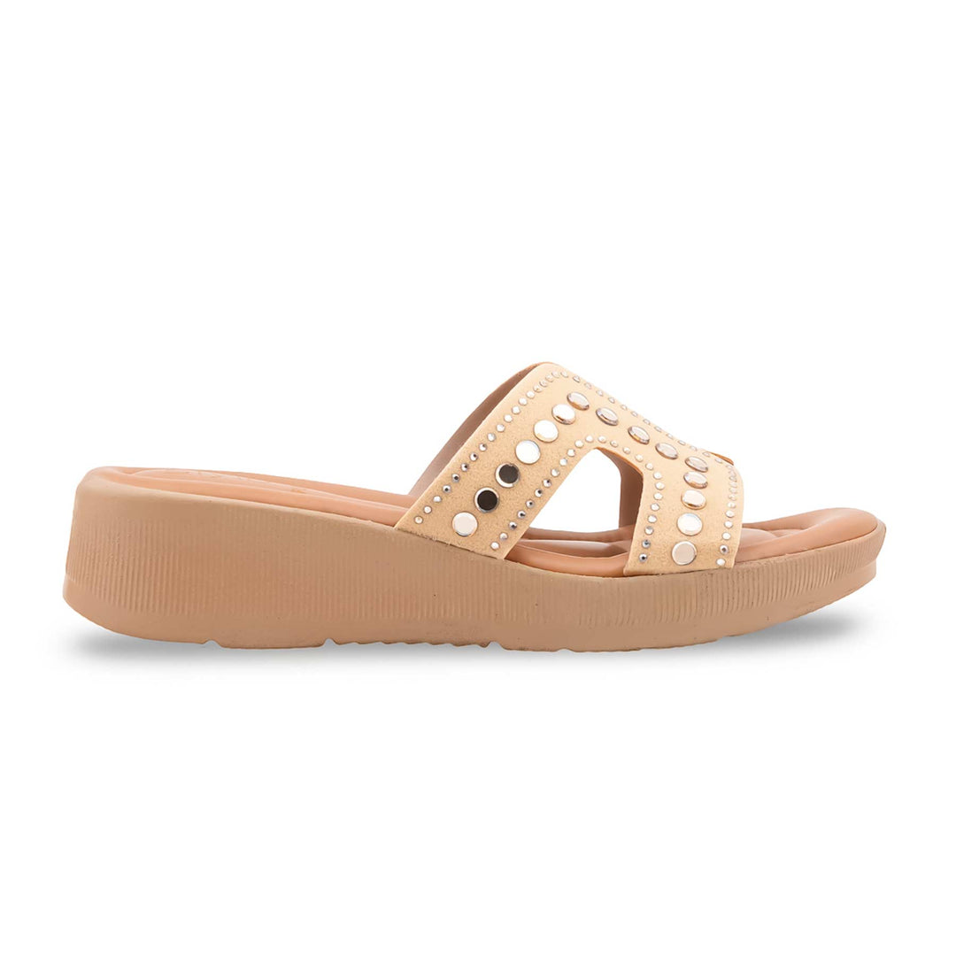 Beige Formal Slipper For Women PU0818