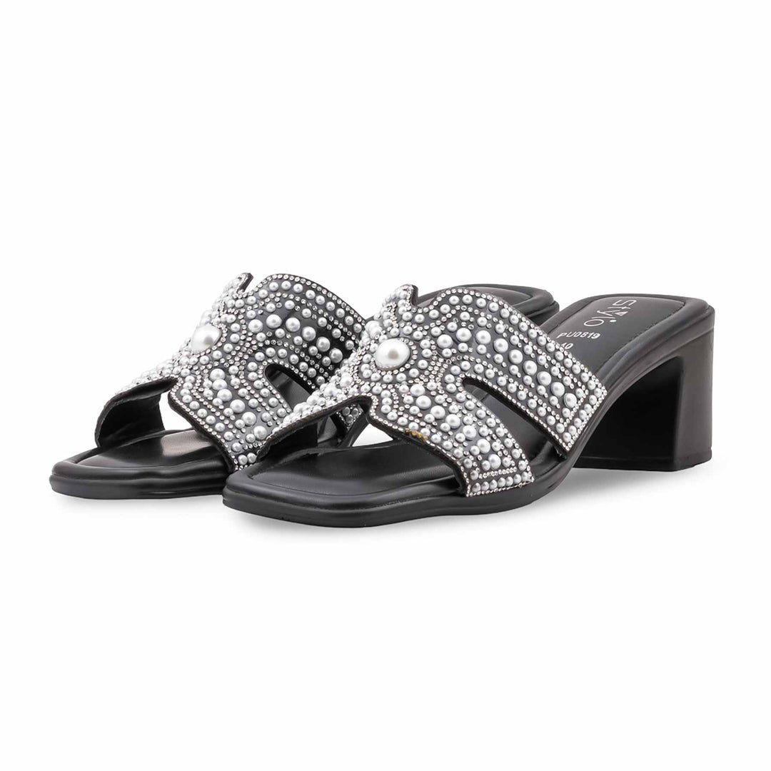 Black Formal Slipper For Women PU0819
