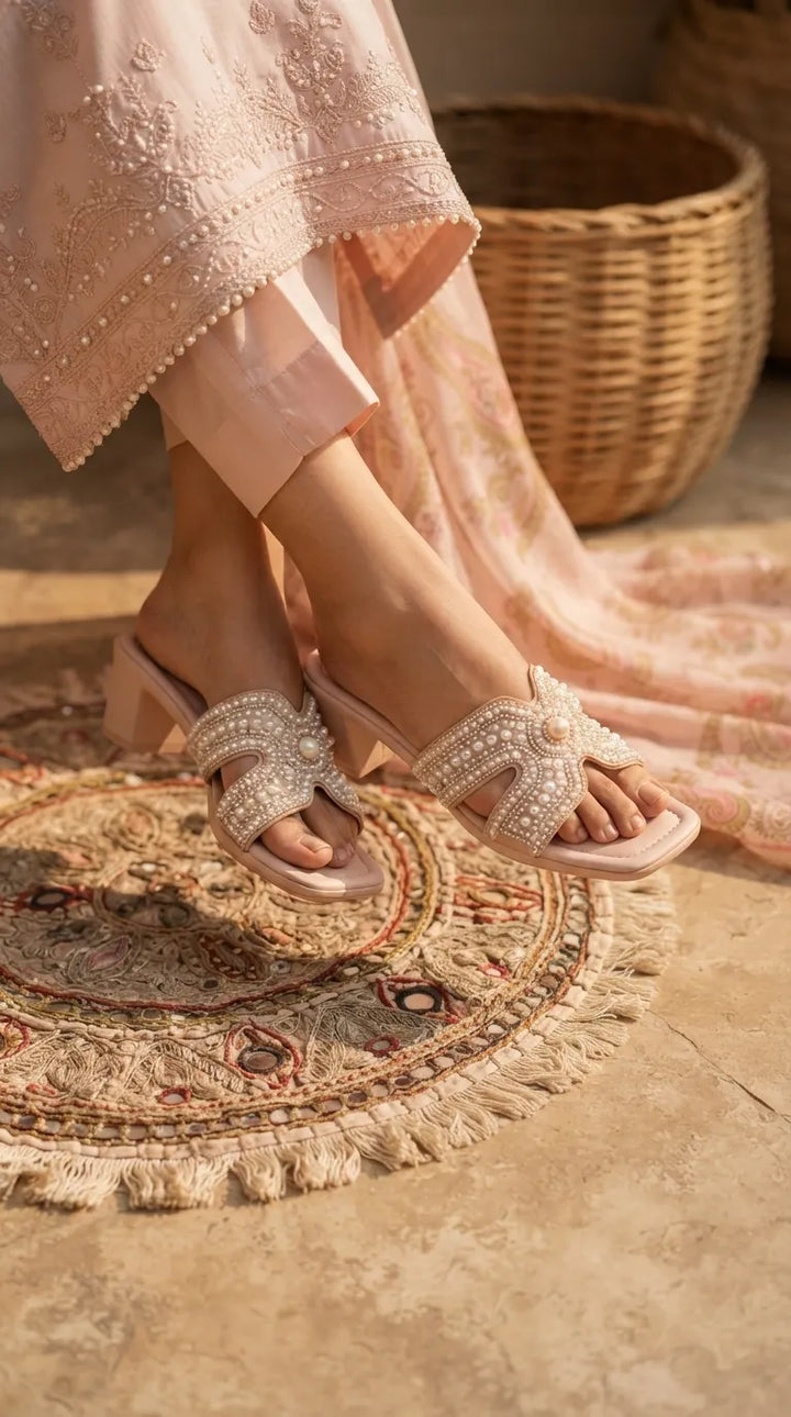Pink Formal Slipper For Women PU0819