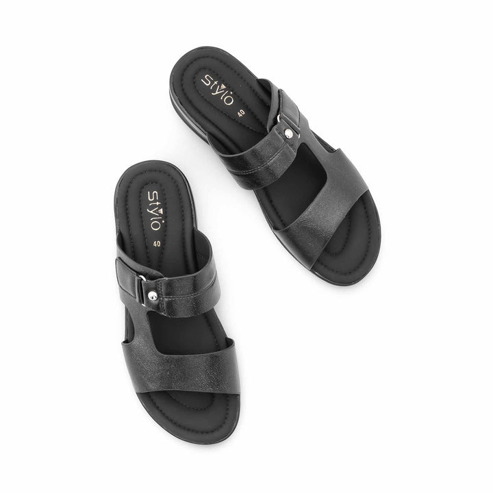 Black Formal Slipper For Ladies PU0827