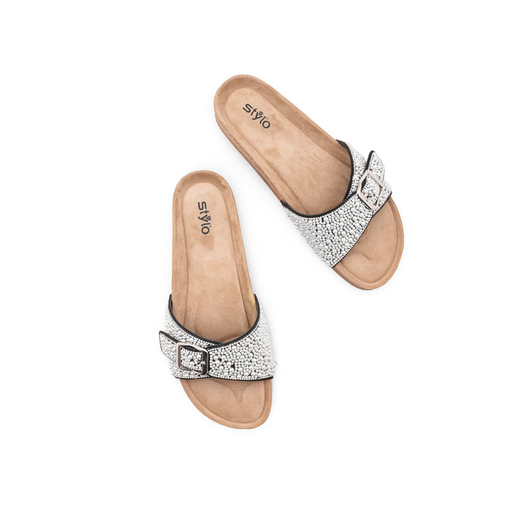 Black Formal Slipper For Ladies PU0830