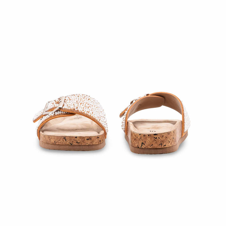 Golden Formal Slipper For Ladies PU0830