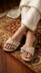 Golden Formal Slipper For Ladies PU0830