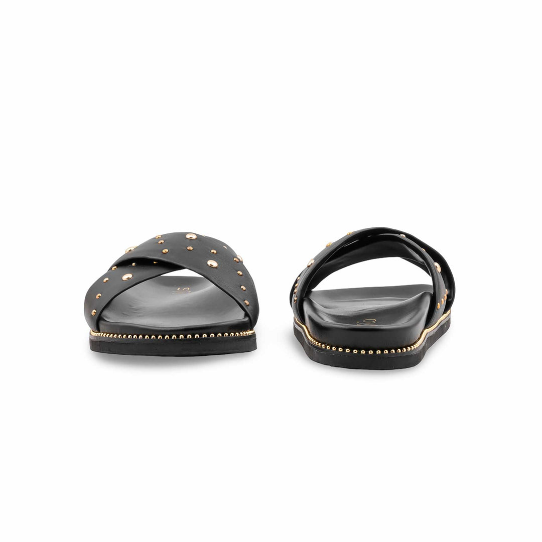 Black Formal Slipper For Ladies PU0836
