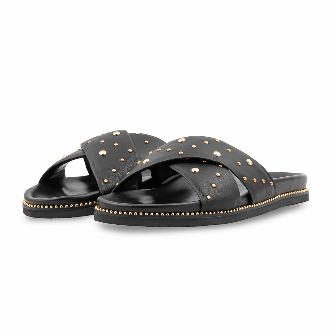 Black Formal Slipper For Ladies PU0836